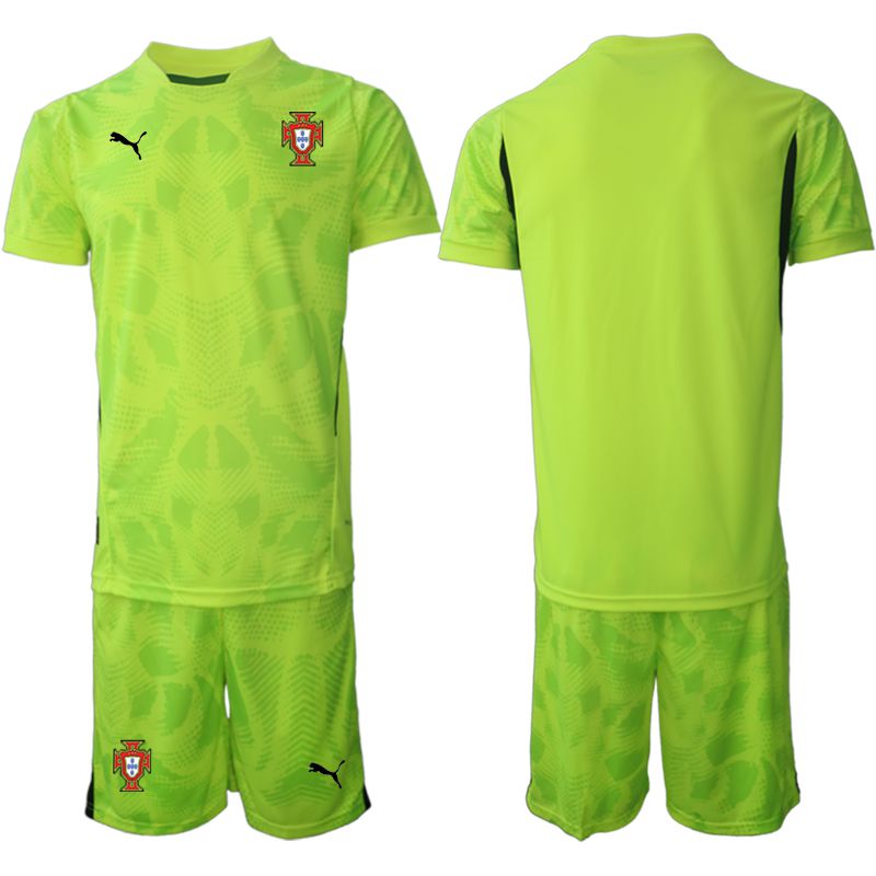 Men 2025-2026 Season Portugal Fluorescent green goalkeeper Blank Soccer Jersey->portugal jersey->Soccer Country Jersey